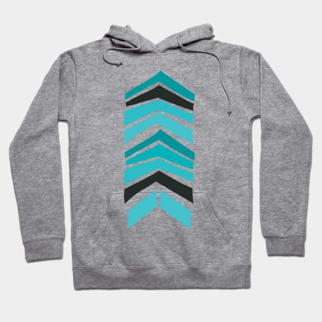 Modern Style Chevron Design Hoodie by Raluca Mateescu